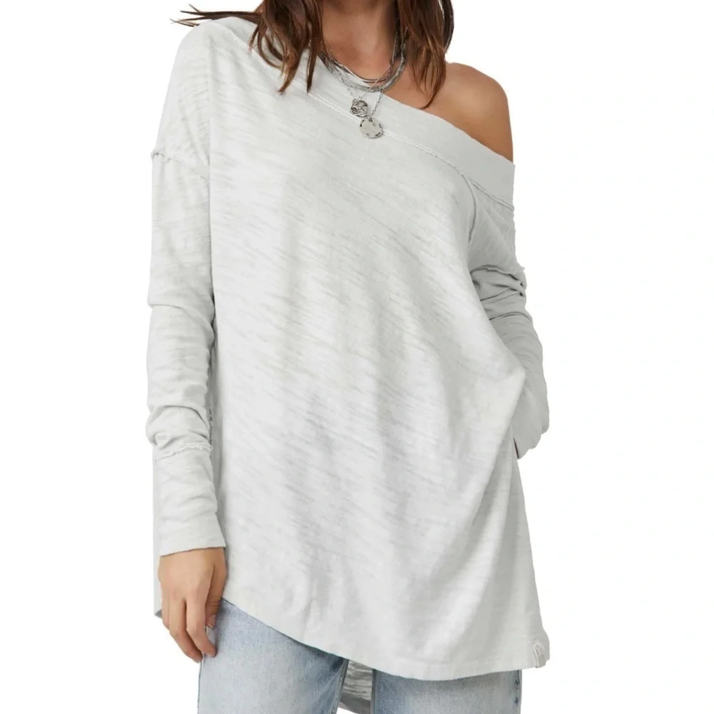 Free People To the Right Off the Shoulder Knit Top​ - Picture 14 of 15